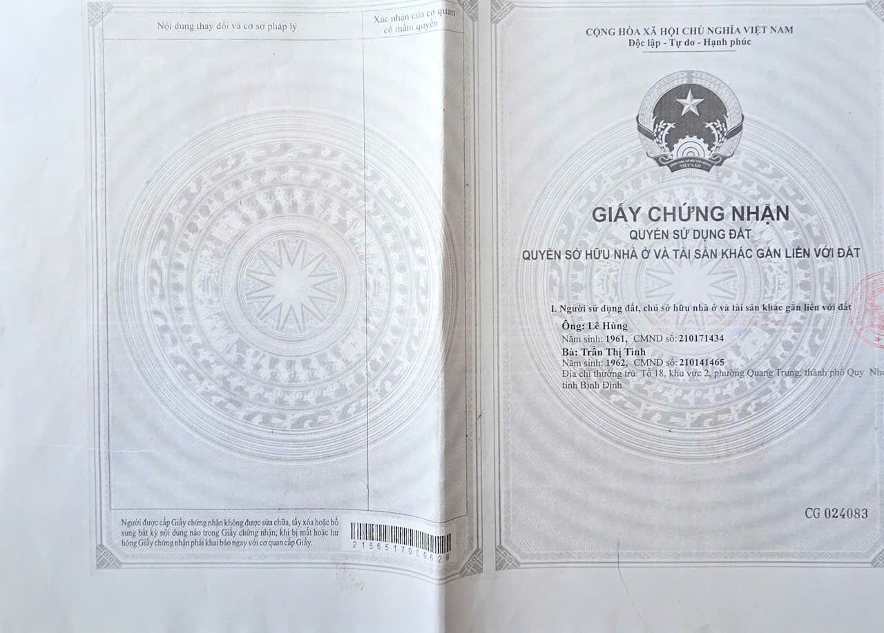 BÁN NHÀ 3 MÊ HẺM RỘNG – CẠN HOÀNG VĂN THỤ, TRUNG TÂM QUY NHƠN NAM - GIA LAI 