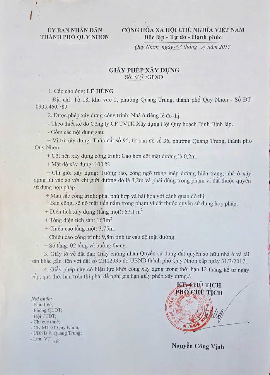 BÁN NHÀ 3 MÊ HẺM RỘNG – CẠN HOÀNG VĂN THỤ, TRUNG TÂM QUY NHƠN NAM - GIA LAI 